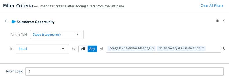 R3 - Salesforce filter